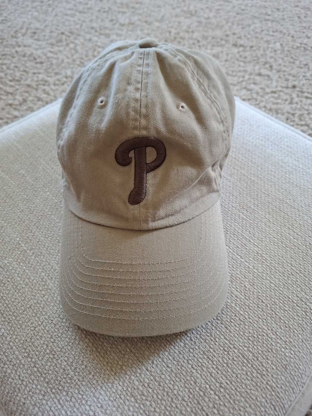 Nike Khaki Baseball Cap with Brown 'P' Embroidery